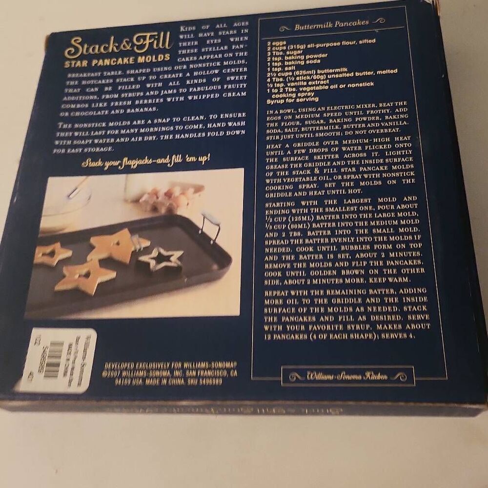 William Sonoma Stack & Fill Star Pancake Molds - Picture 2 of 12